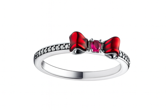 Scarlet Ribbon Silver Ring