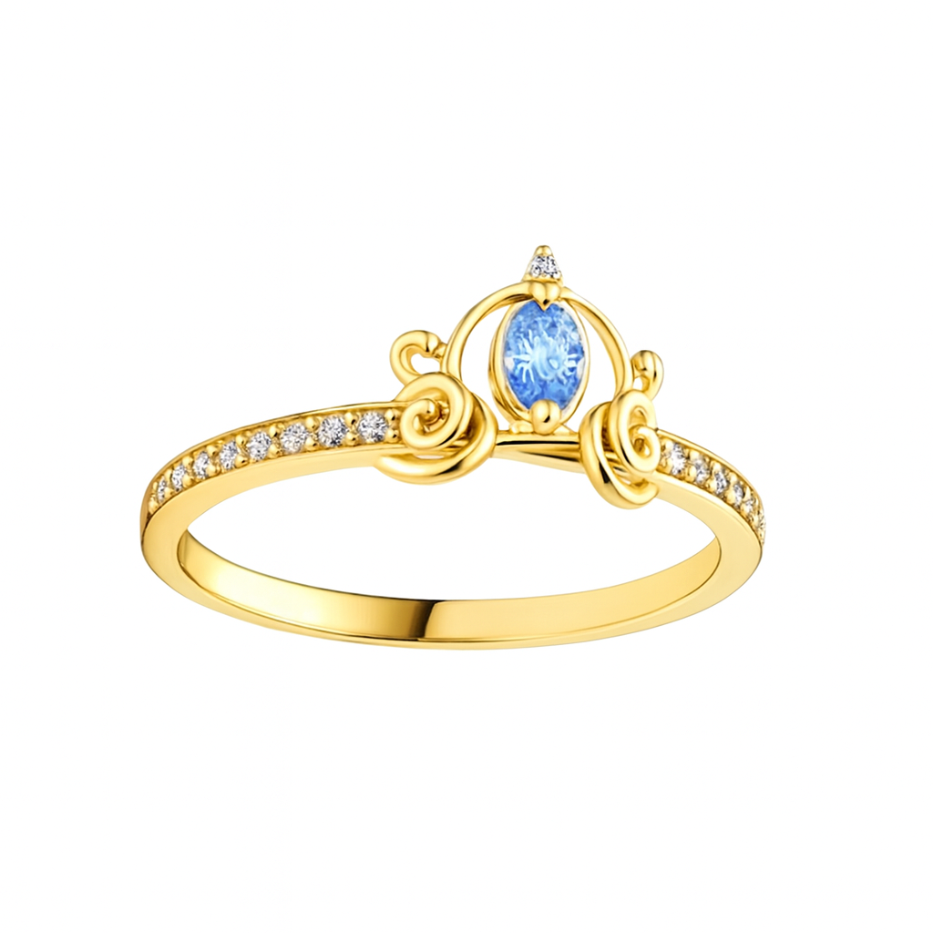 Gold Princess Blue Ring
