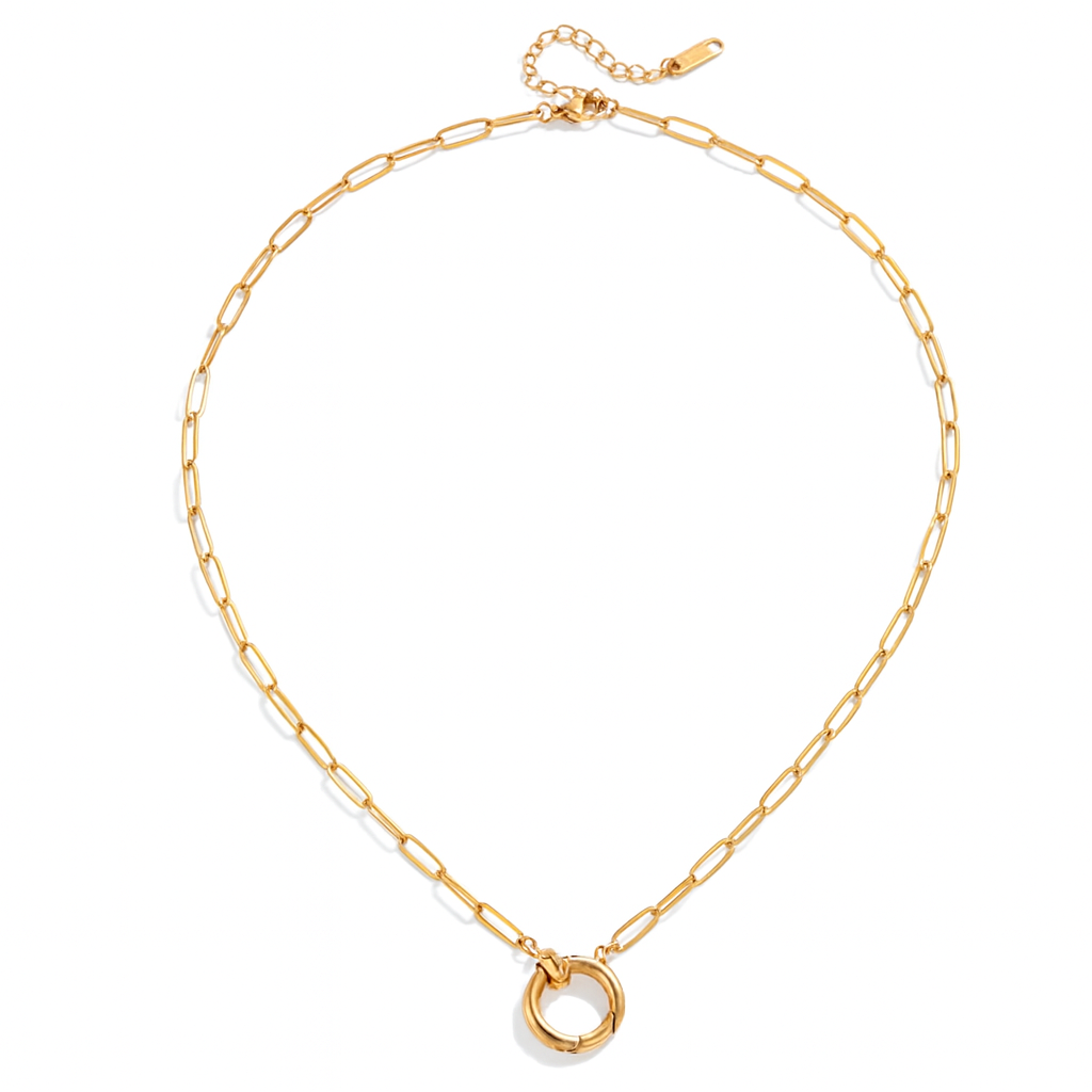 Eternity Gold Paperclip Chain Necklace