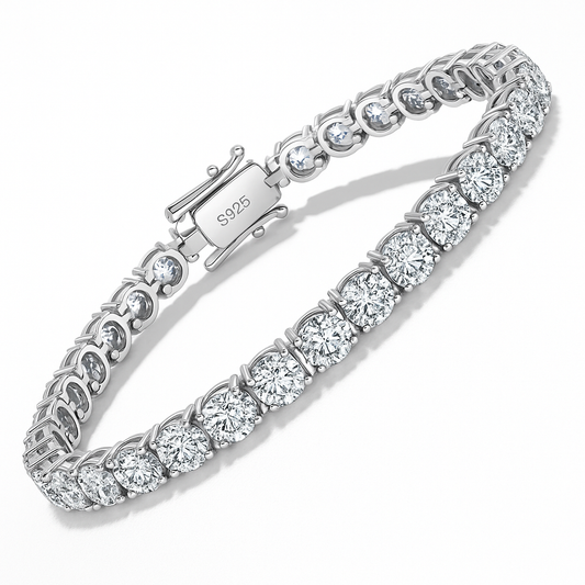 Moissanite Tennis Bracelet in Sterling Silver