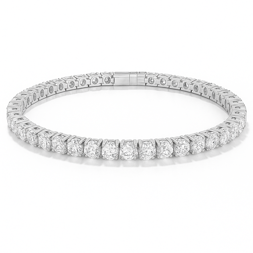 Tiffany's White Gold CZ Tennis Bracelet