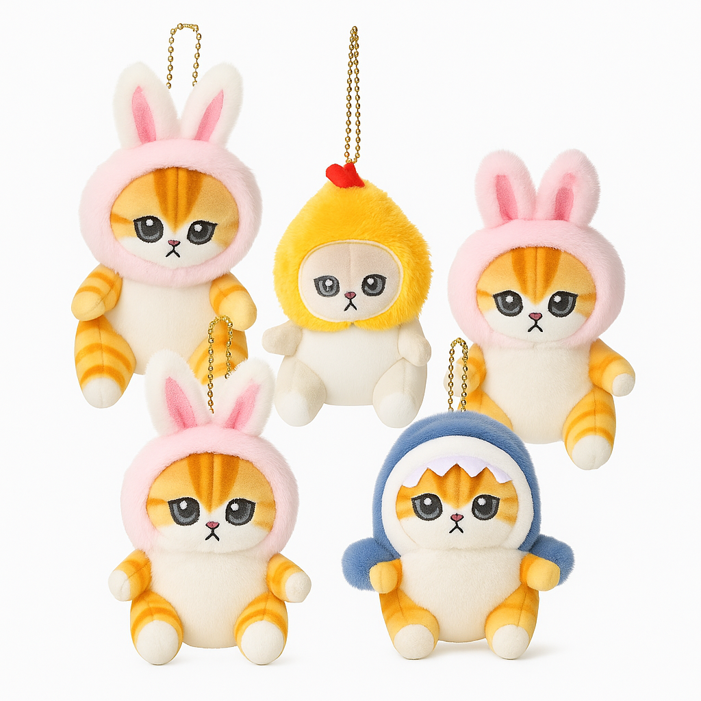 Cat Shark keychains - Set of 5