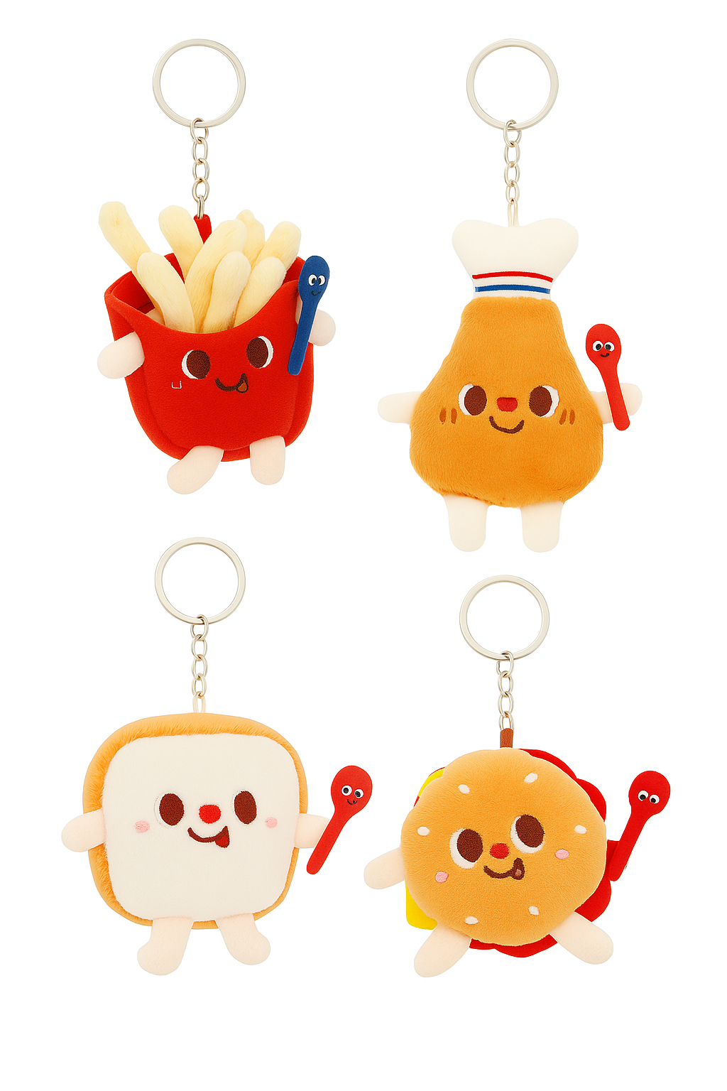 Foodie Keychain - Set of 4