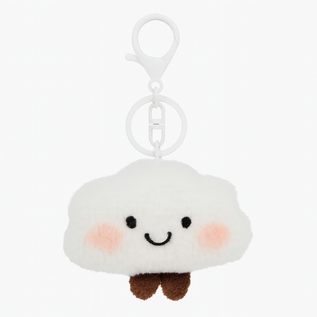 Fluffy Cloud Plush Keychain