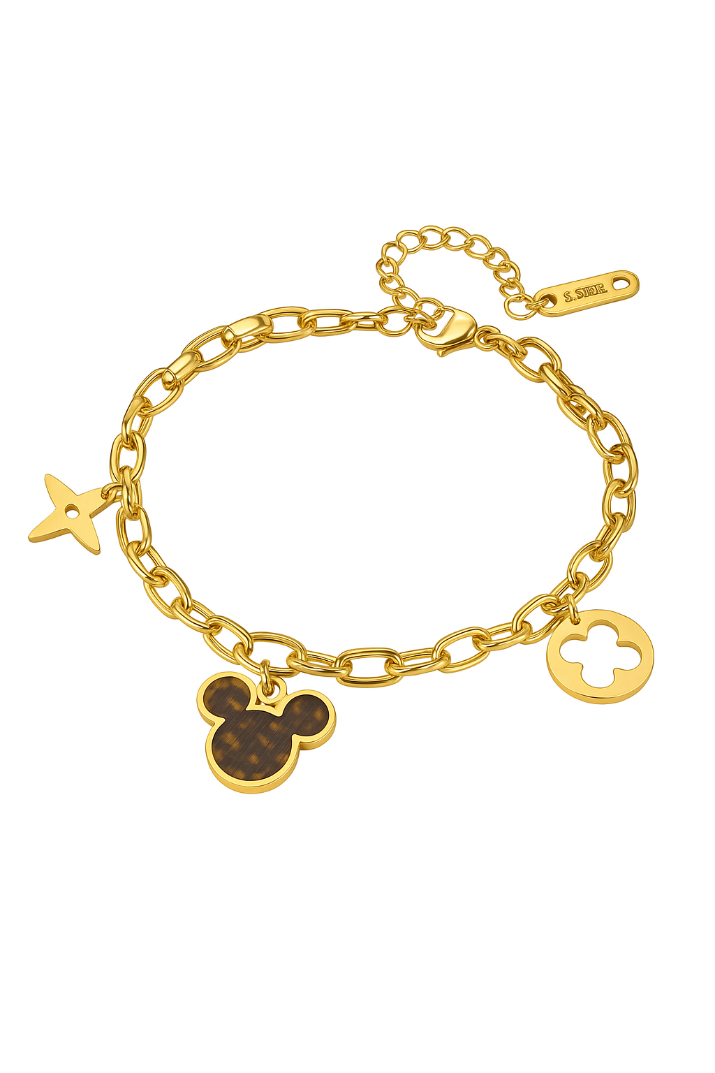 Disney Inspired Gold Charm Bracelet