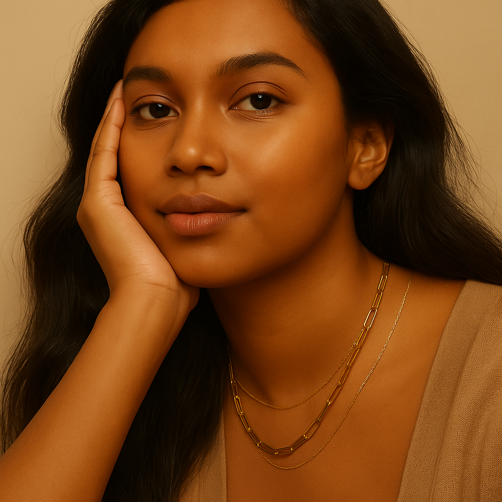 Julia Gold Paperclip Chain Necklace