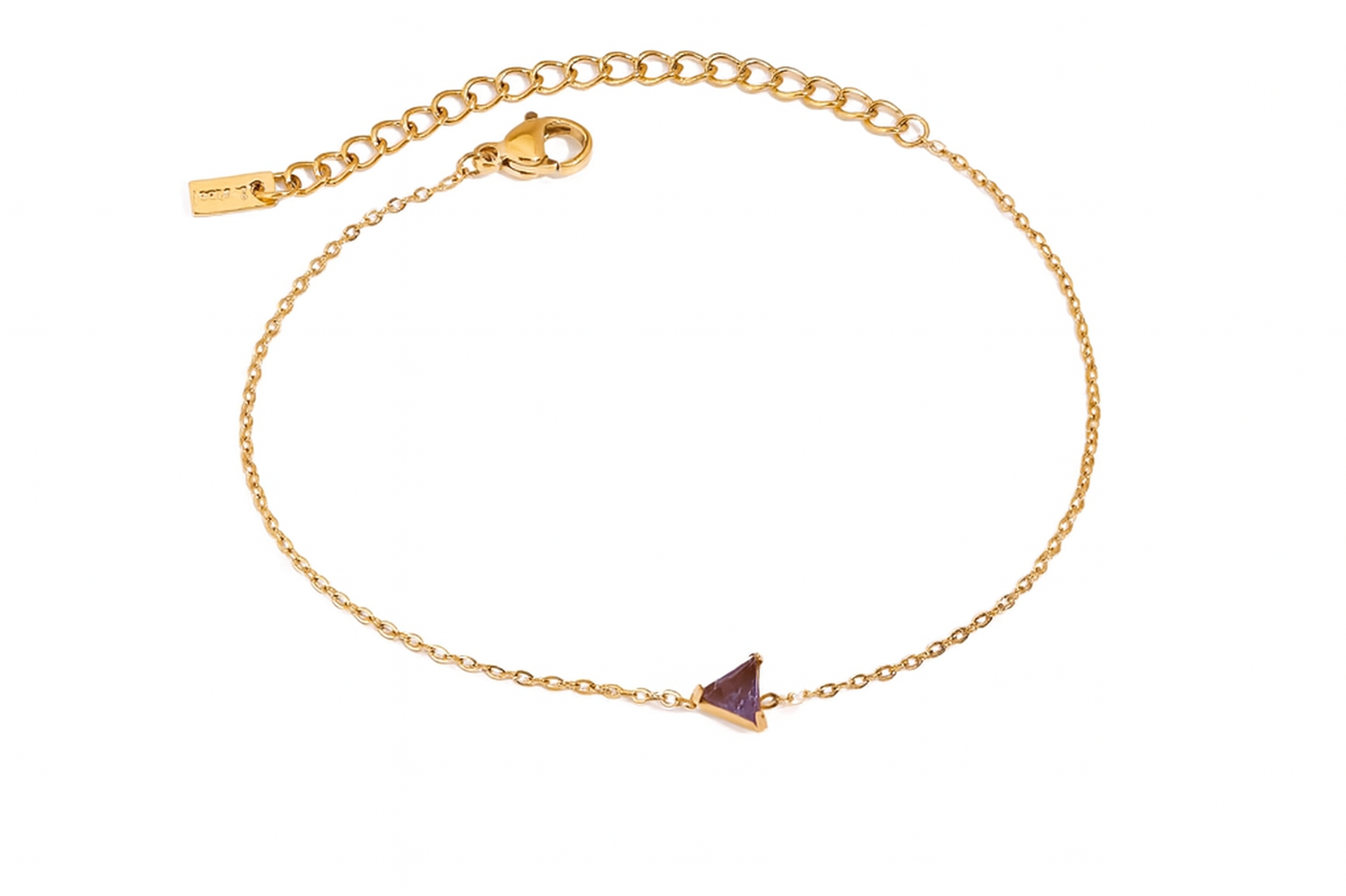 Birthstone Gold Chain Bracelet