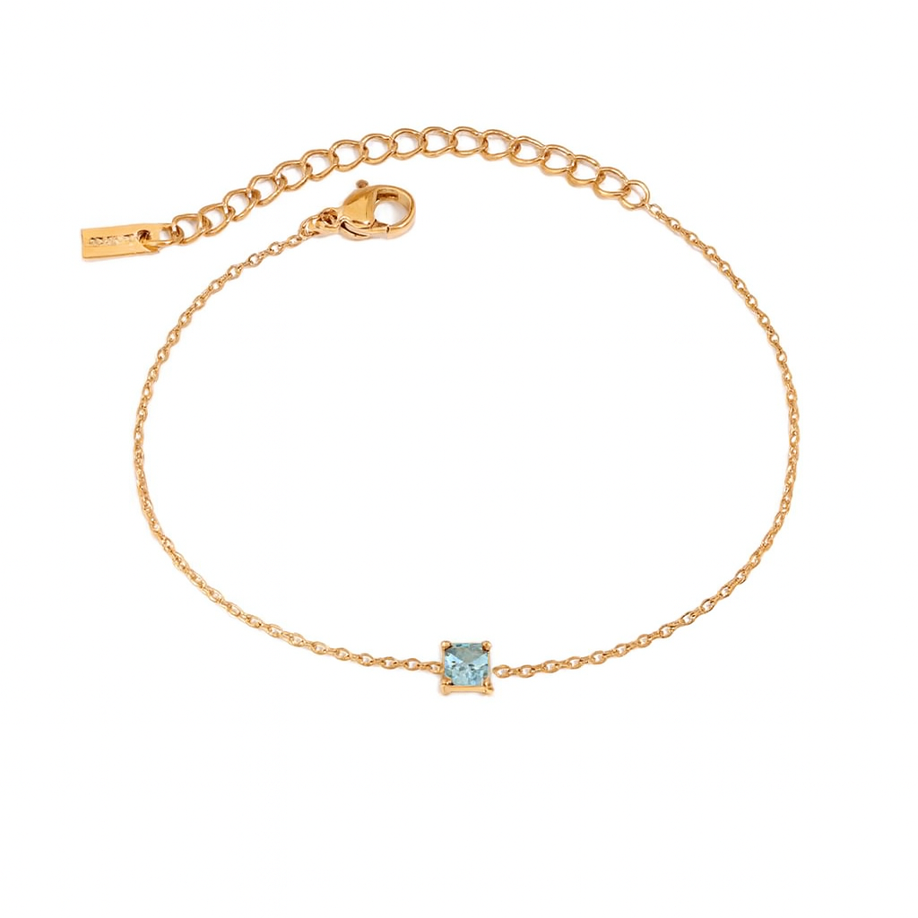 Birthstone Gold Chain Bracelet