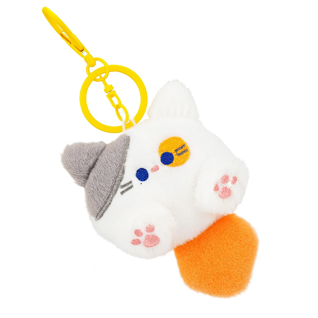 Plush Calico Cat Keychain
