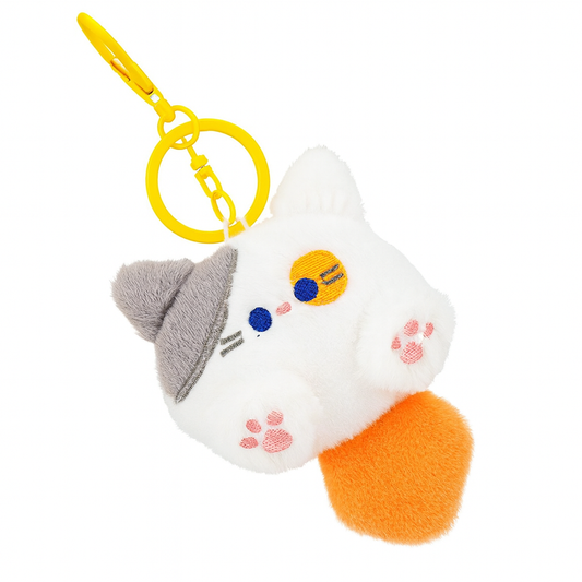 Plush Calico Cat Keychain