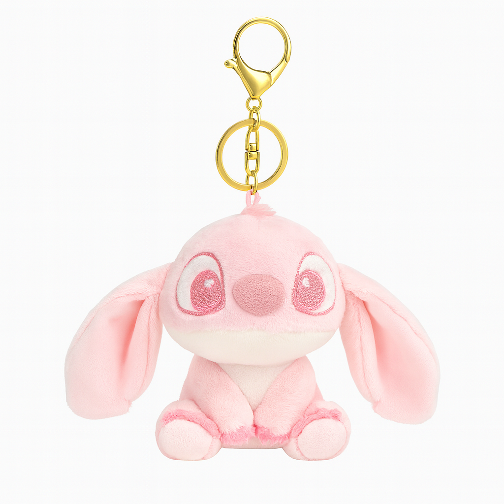 Pink Stitch Plushie Keychain