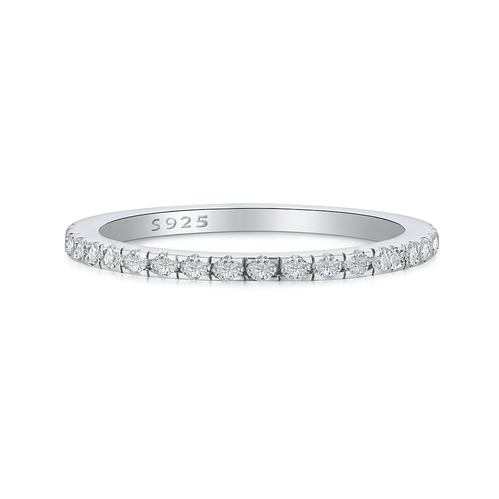 Tia Eternity Ring in Sterling Silver