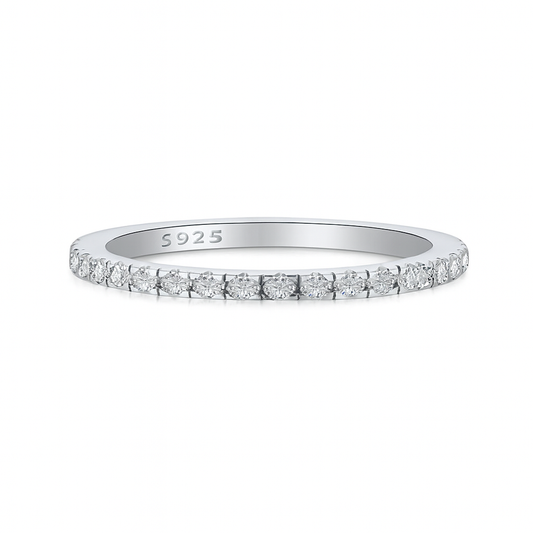 Tia Eternity Ring in Sterling Silver