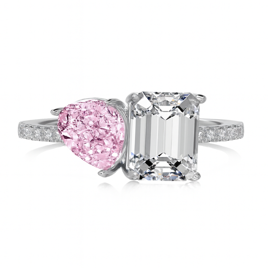 Toi Et Moi Ring in Sterling Silver