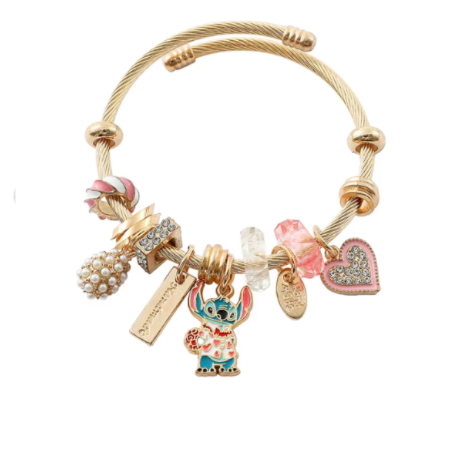 Hawaii Stitch - Gold Charm Bracelet